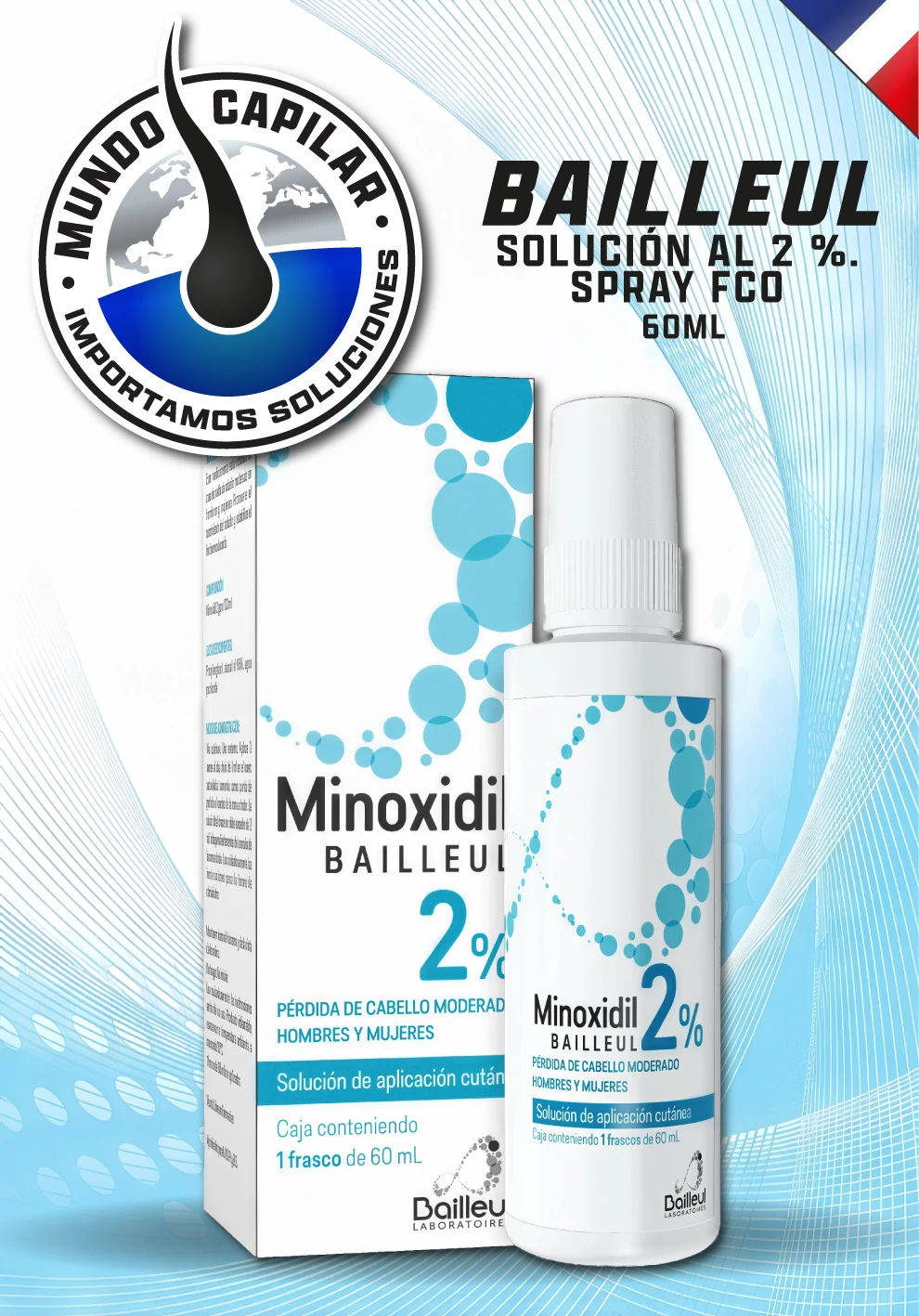 Minoxidil Bailleul 2% – Tratamiento para la caída del cabello